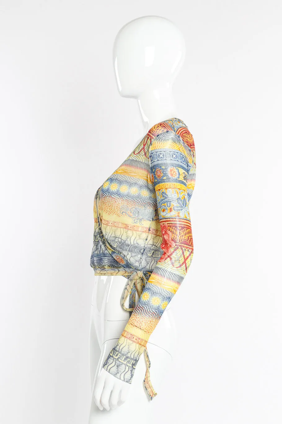 Currency Mesh Wrap Top
