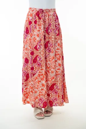 Dahlia Floral Print Maxi Skirt