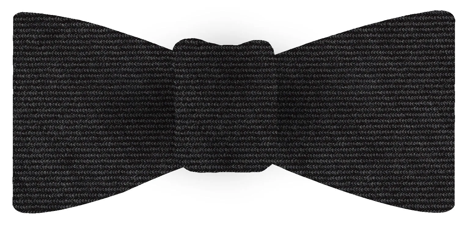 Dark Charcoal Gray Wool/Silk Bow Tie #GWSBT-4