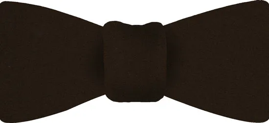 Dark Chocolate Satin Silk Bow Tie #ISABT-14