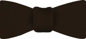 Dark Chocolate Satin Silk Bow Tie #ISABT-14