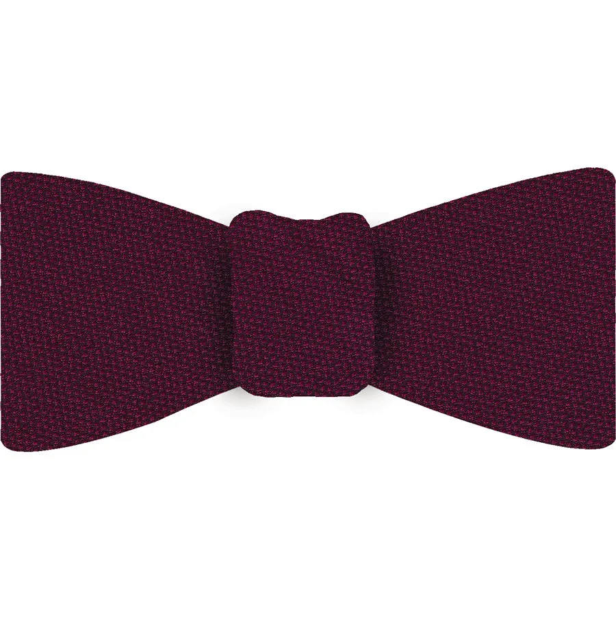 Dark Fuchsia Mulberrywood Weave Silk Bow Tie #MWBT-12