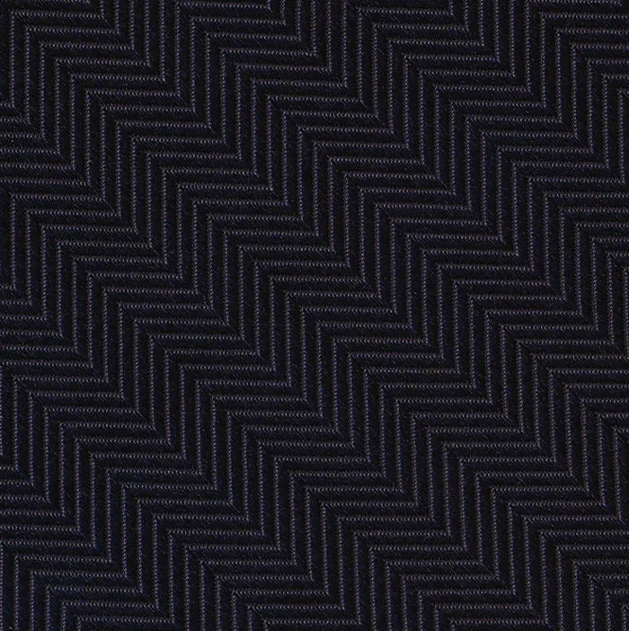 Dark Navy Blue Herringbone Silk Bow Tie #HBBT-1