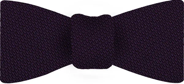 Dark Purple Piccola Grenadine Silk Bow Tie #GPBT-19