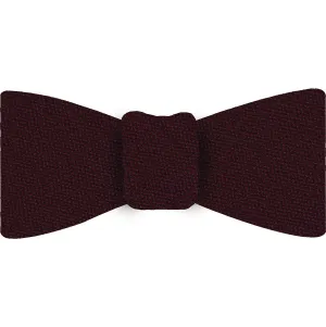 Dark Red Mulberrywood Weave Silk Bow Tie #MWBT-14