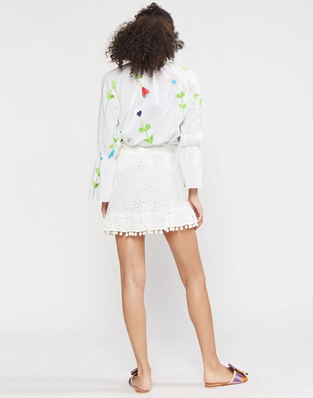 Decker Eyelet Lace Wrap Skirt