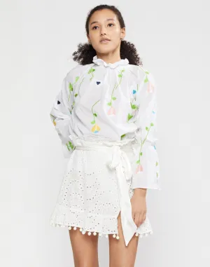 Decker Eyelet Lace Wrap Skirt
