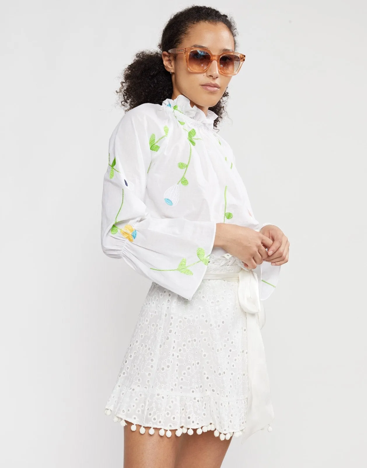 Decker Eyelet Lace Wrap Skirt