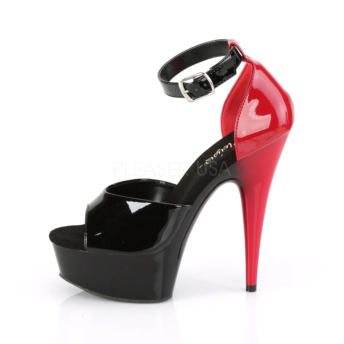 DELIGHT-617  Black-Red Patent/Black-Red