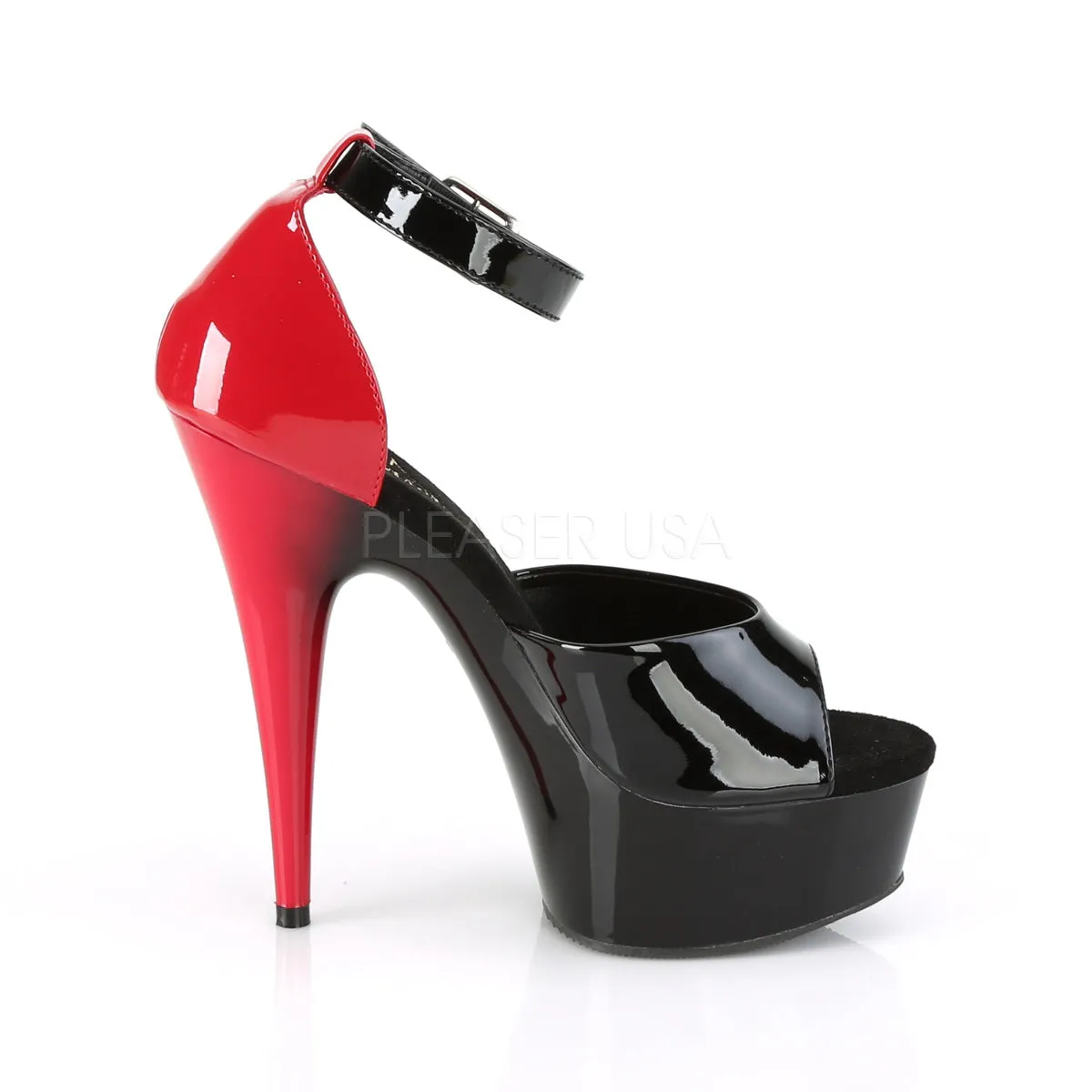 DELIGHT-617  Black-Red Patent/Black-Red