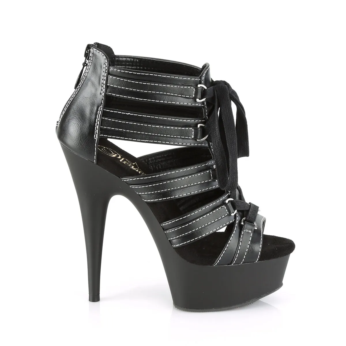 DELIGHT-693  Black Faux Le/Black Matte