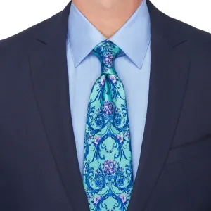Donnafugata Aqua Duchesse Silk Tie