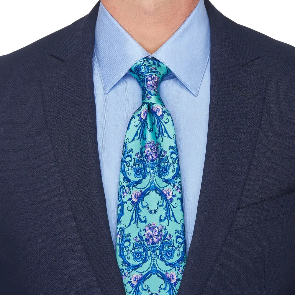 Donnafugata Aqua Duchesse Silk Tie