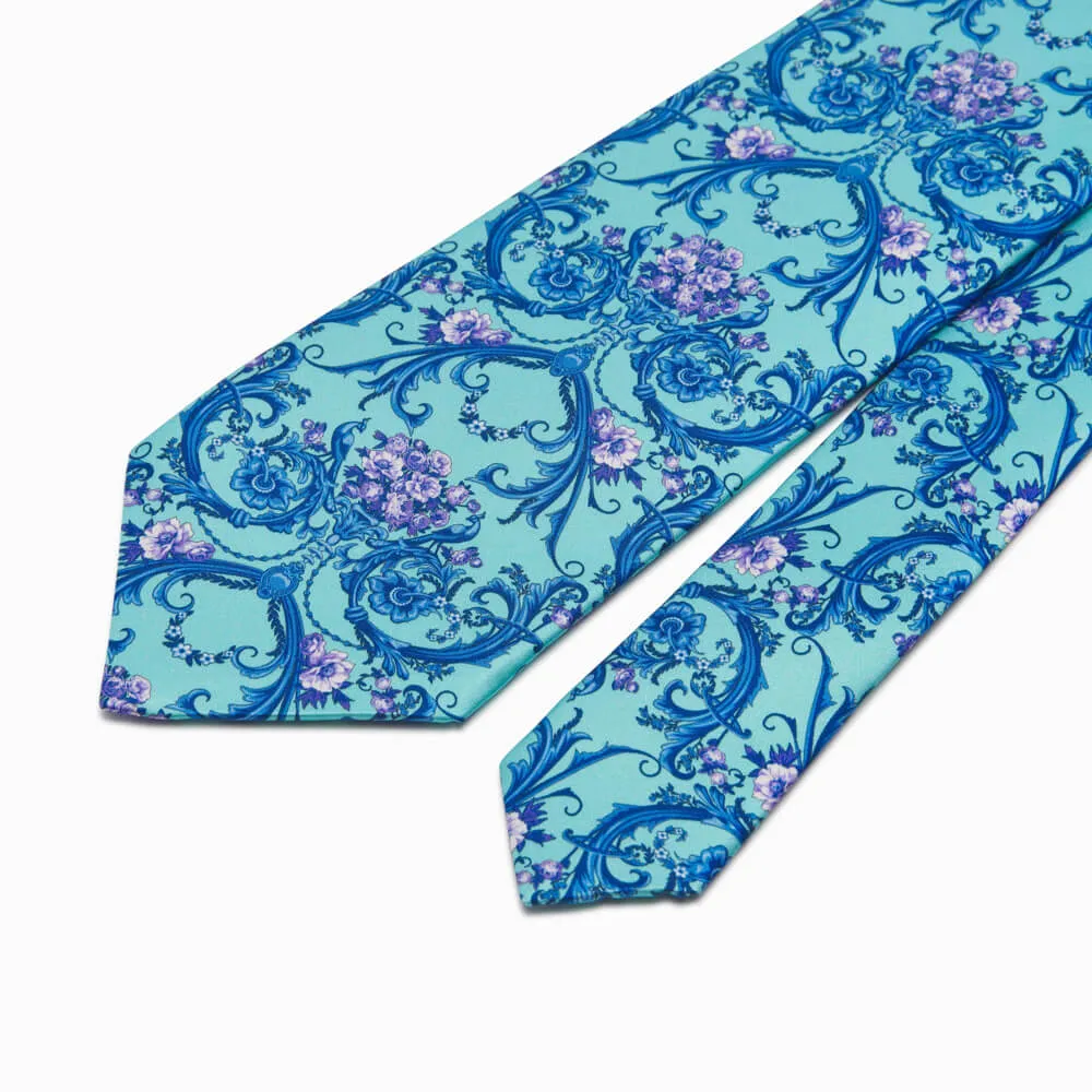 Donnafugata Aqua Duchesse Silk Tie