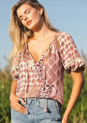 Dreamscape Puff Sleeve Blouse