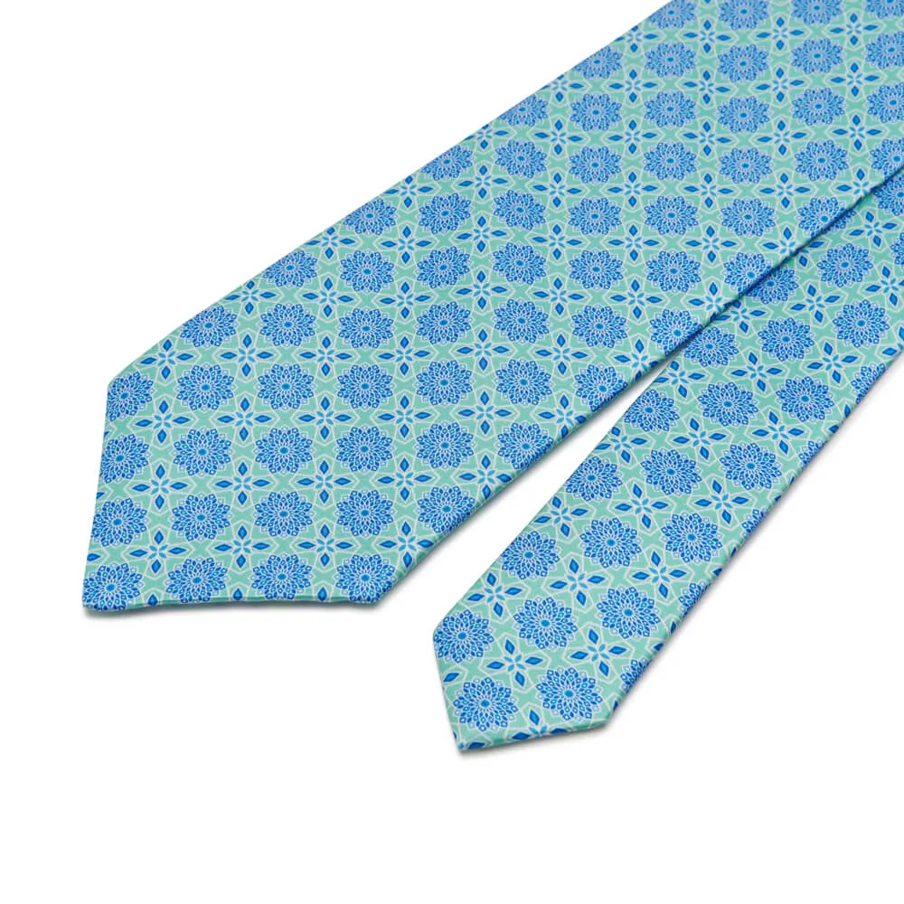 Duke of Camastra Green Duchesse Silk Tie