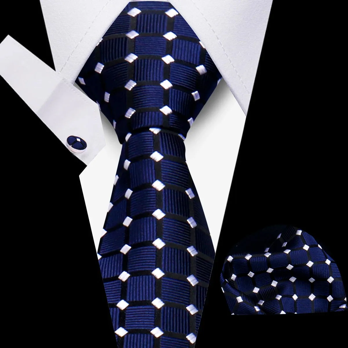 Elegant Ties For Men Gift Fashion Men Tie Set Striped Luxury Necktie
