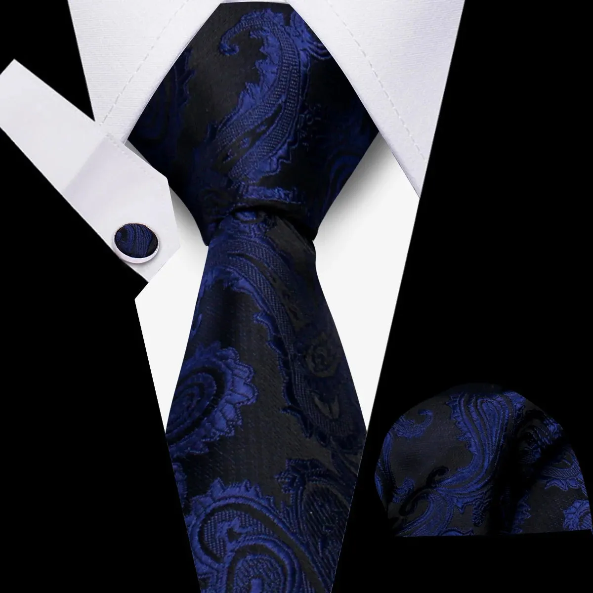 Elegant Ties For Men Gift Fashion Men Tie Set Striped Luxury Necktie