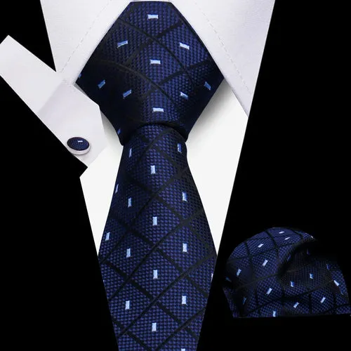 Elegant Ties For Men Gift Fashion Men Tie Set Striped Luxury Necktie