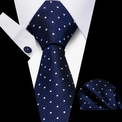Elegant Ties For Men Gift Fashion Men Tie Set Striped Luxury Necktie