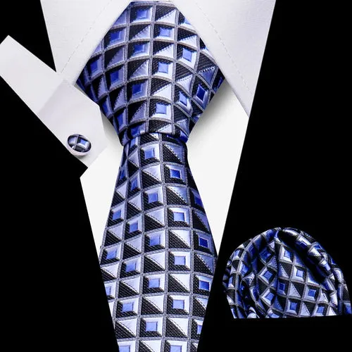 Elegant Ties For Men Gift Fashion Men Tie Set Striped Luxury Necktie