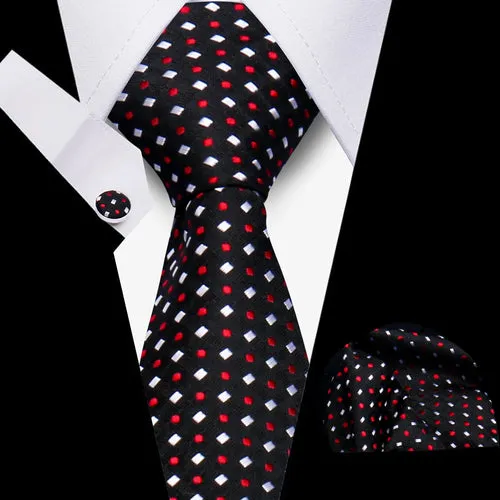 Elegant Ties For Men Gift Fashion Men Tie Set Striped Luxury Necktie