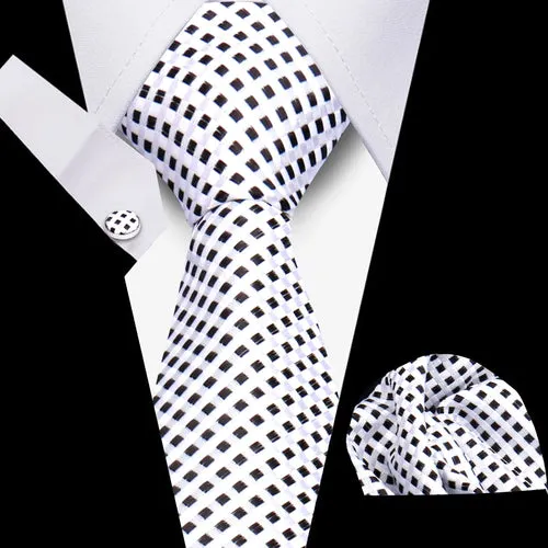 Elegant Ties For Men Gift Fashion Men Tie Set Striped Luxury Necktie