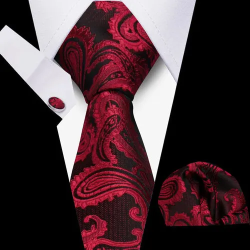 Elegant Ties For Men Gift Fashion Men Tie Set Striped Luxury Necktie