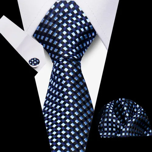 Elegant Ties For Men Gift Fashion Men Tie Set Striped Luxury Necktie