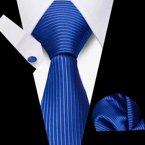 Elegant Ties For Men Gift Fashion Men Tie Set Striped Luxury Necktie