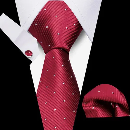 Elegant Ties For Men Gift Fashion Men Tie Set Striped Luxury Necktie