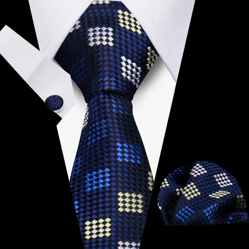 Elegant Ties For Men Gift Fashion Men Tie Set Striped Luxury Necktie