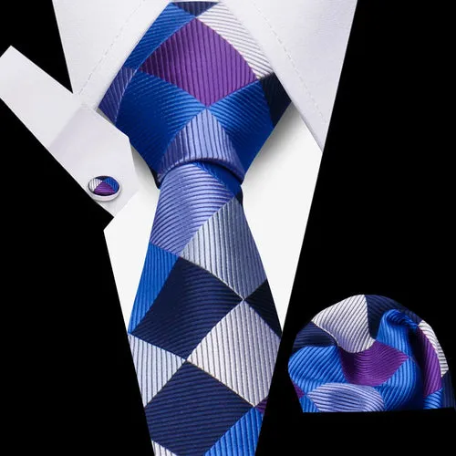 Elegant Ties For Men Gift Fashion Men Tie Set Striped Luxury Necktie