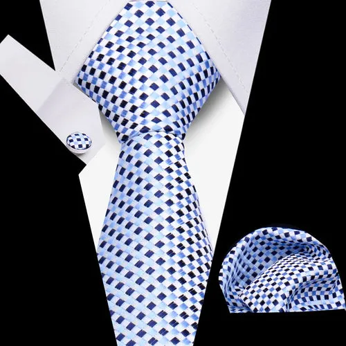 Elegant Ties For Men Gift Fashion Men Tie Set Striped Luxury Necktie