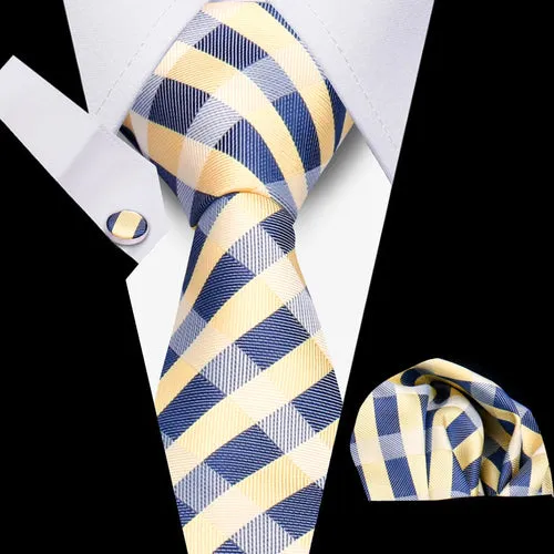 Elegant Ties For Men Gift Fashion Men Tie Set Striped Luxury Necktie