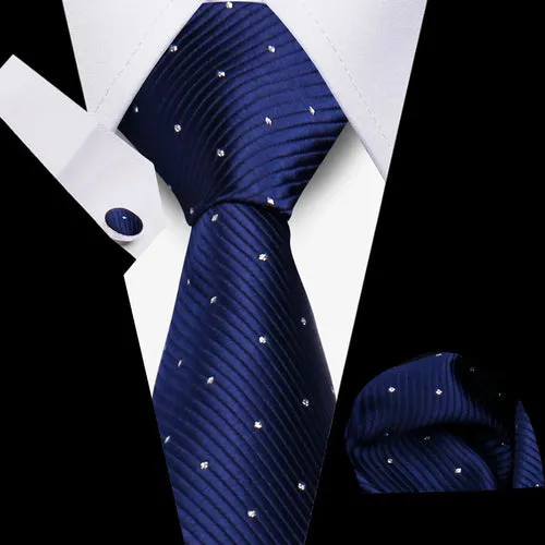 Elegant Ties For Men Gift Fashion Men Tie Set Striped Luxury Necktie