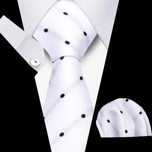 Elegant Ties For Men Gift Fashion Men Tie Set Striped Luxury Necktie