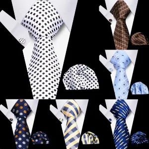 Elegant Ties For Men Gift Fashion Men Tie Set Striped Luxury Necktie