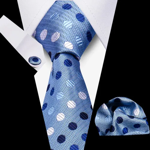 Elegant Ties For Men Gift Fashion Men Tie Set Striped Luxury Necktie