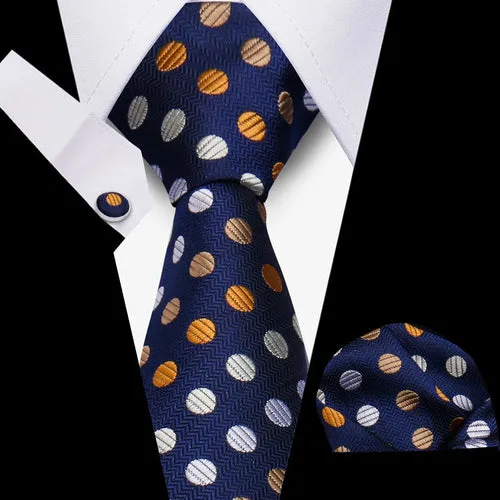 Elegant Ties For Men Gift Fashion Men Tie Set Striped Luxury Necktie