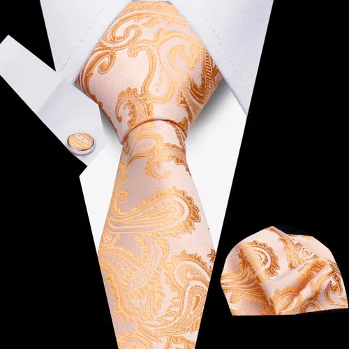 Elegant Ties For Men Gift Fashion Men Tie Set Striped Luxury Necktie