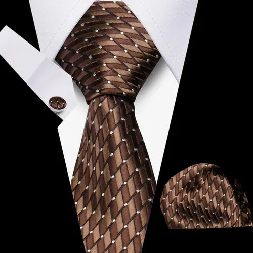 Elegant Ties For Men Gift Fashion Men Tie Set Striped Luxury Necktie