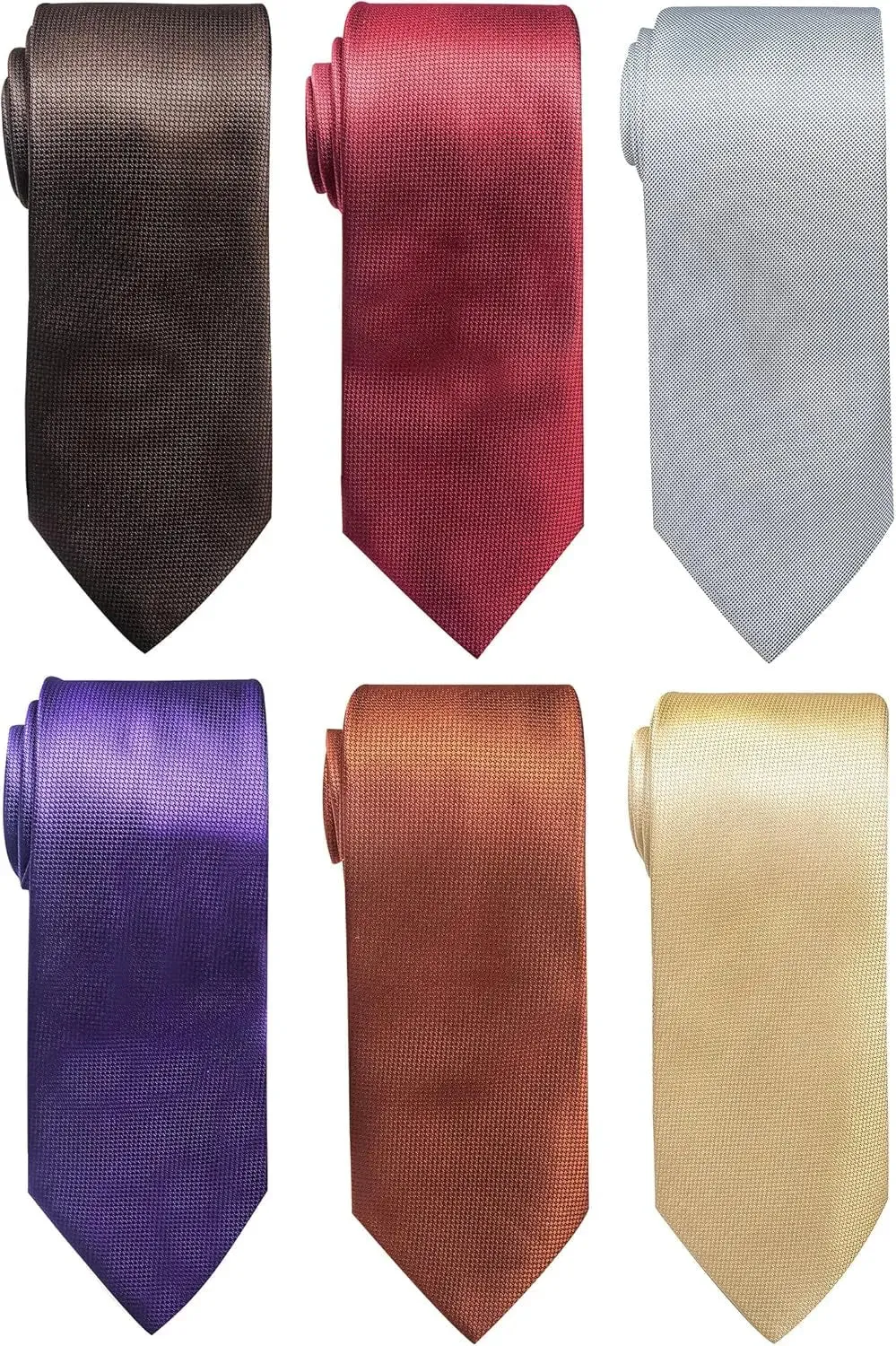 Elegant Woven Jacquard Necktie Set for Men - 6 PCS