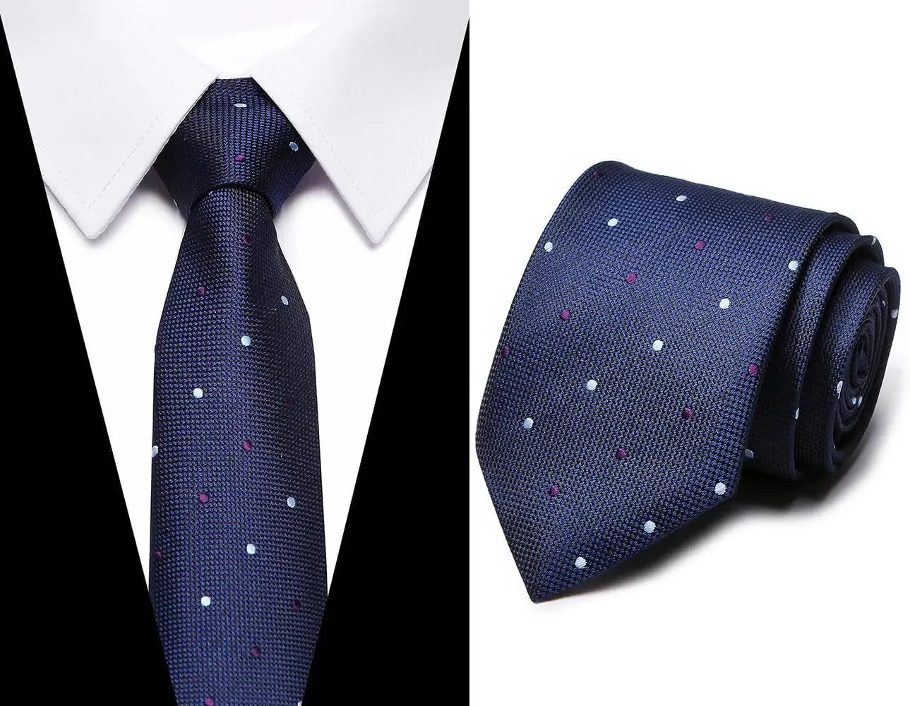 Elegant Woven Jacquard Necktie Set for Men - 6 PCS