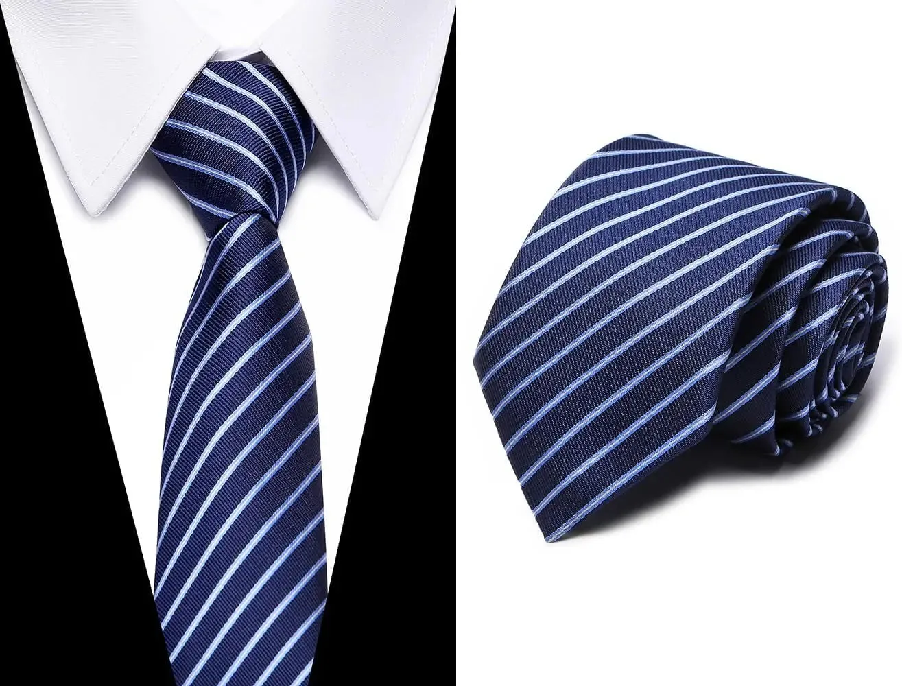 Elegant Woven Jacquard Necktie Set for Men - 6 PCS