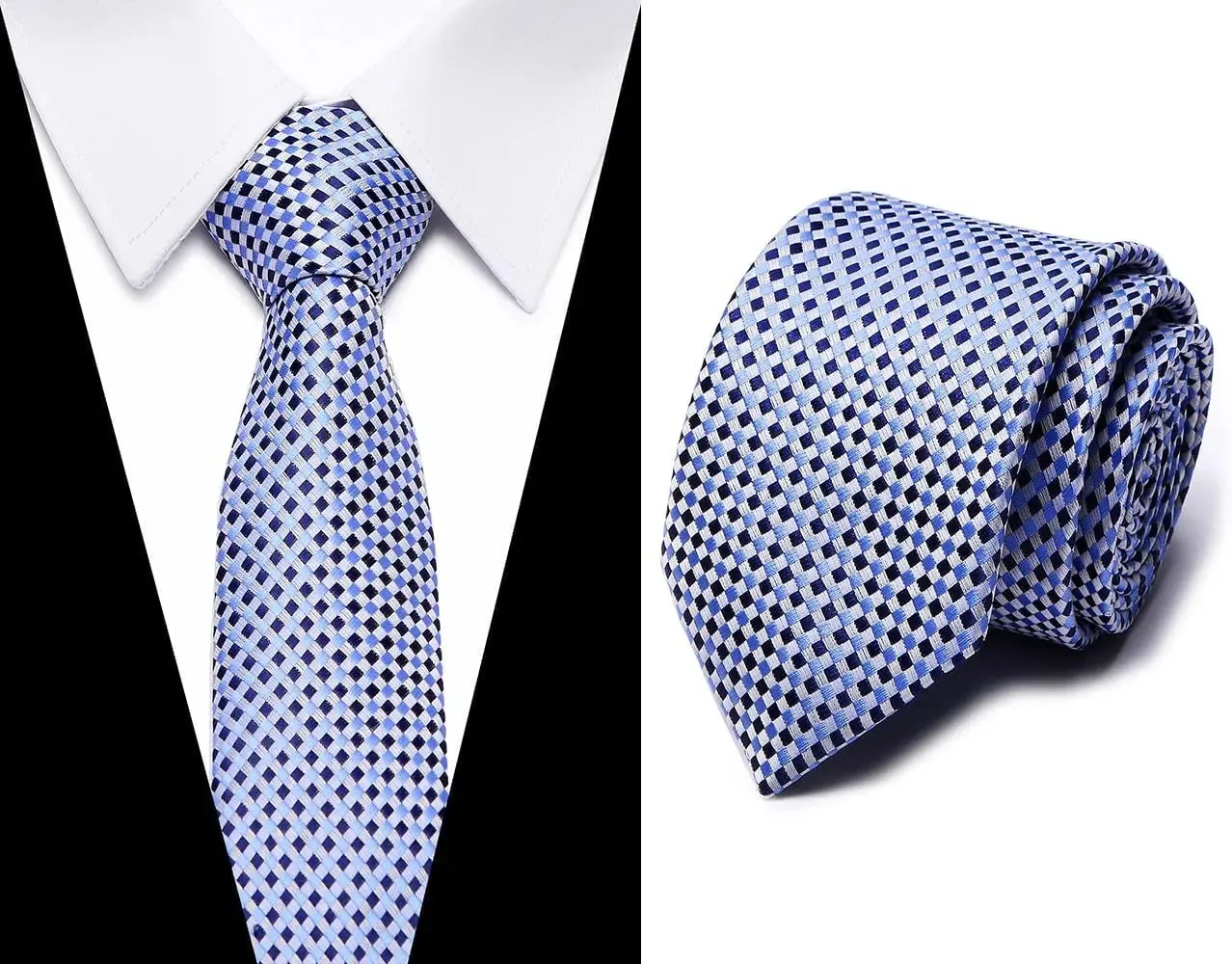 Elegant Woven Jacquard Necktie Set for Men - 6 PCS