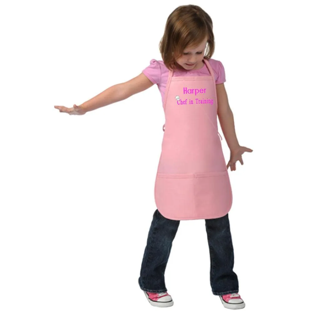 Embroidered Personalized Chef in Training Child Apron