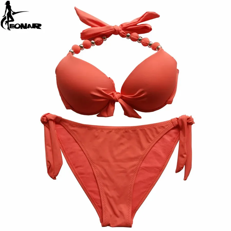 EONAR Women Bikini Offer Combined Size Swimsuit Push Up Bikini Sets Brazilian Bathing Suits Plus Size Swimwear Female XXL
