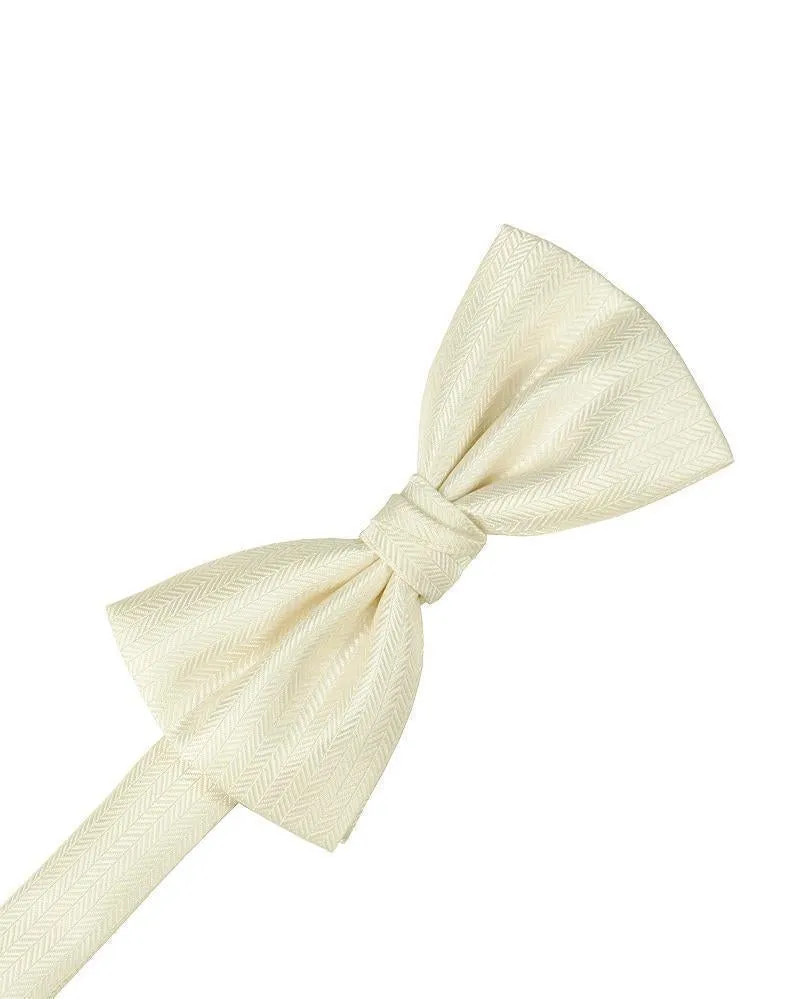 Espresso Herringbone Bow Tie