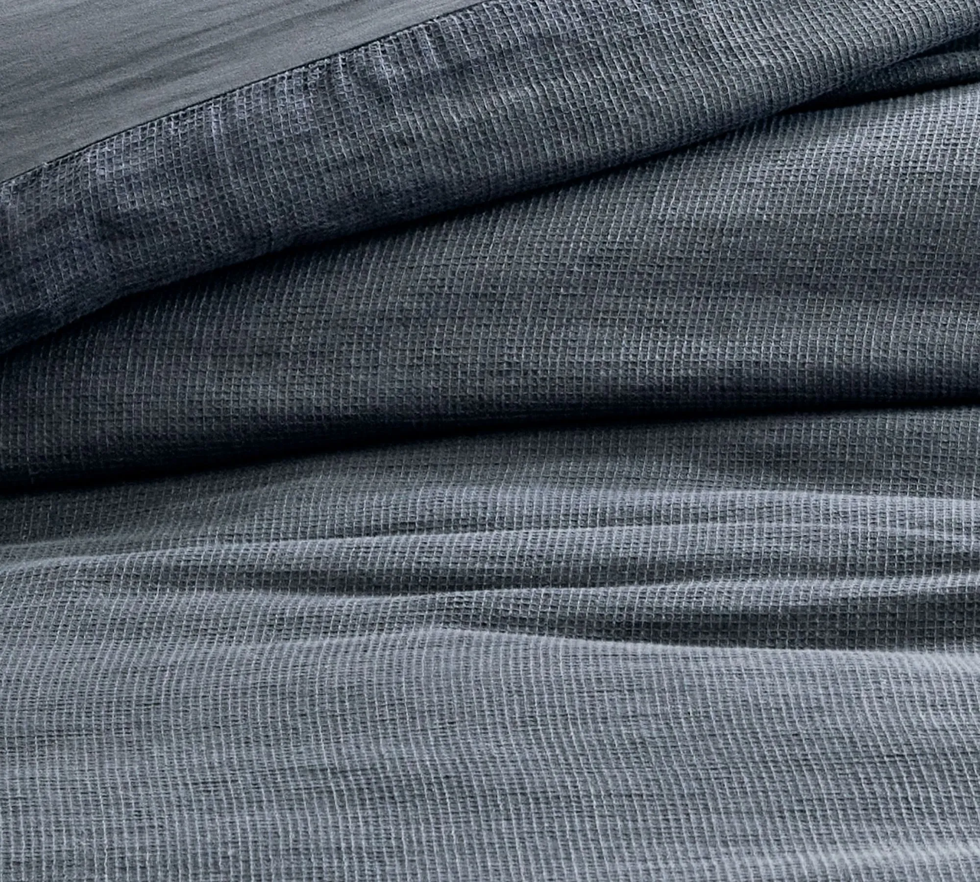 European Flax Linen Waffle Duvet Cover Queen